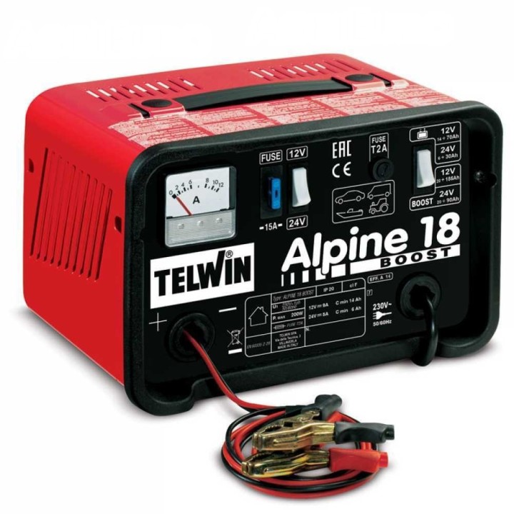 Telwin Alpine 18 Boost akkulaturi WET akuille 12 24 V 200 W