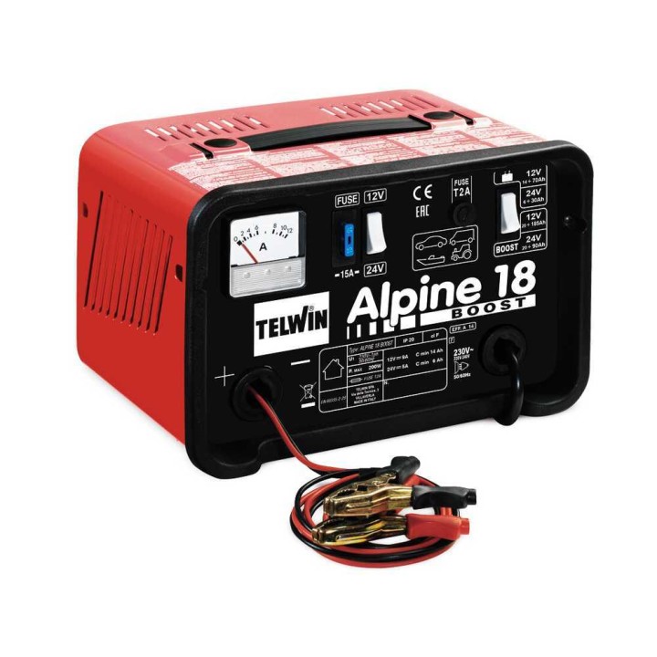 Telwin Alpine 18 Boost -akkulaturi WET-akuille, 12–24 V, 200 W