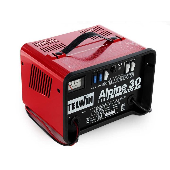 Telwin Alpine 30 Boost -akkulaturi, 800 W, 12/24 V, 15–400 Ah