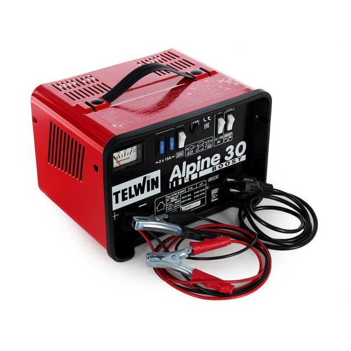Telwin Alpine 30 Boost -akkulaturi, 800 W, 12/24 V, 15–400 Ah