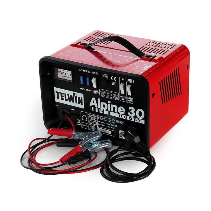 Telwin Alpine 30 Boost -akkulaturi, 800 W, 12/24 V, 15–400 Ah