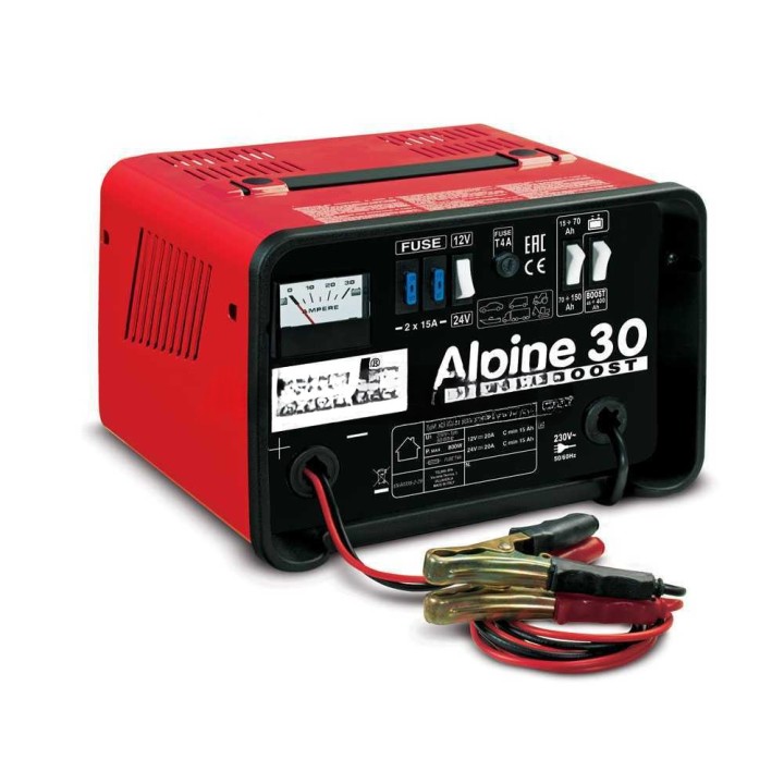 Telwin Alpine 30 Boost -akkulaturi, 800 W, 12/24 V, 15–400 Ah