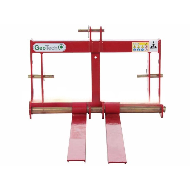 GeoTech D1200 trukkipiikit traktoriin, 1 200 kg, säädettävä piikkiväli