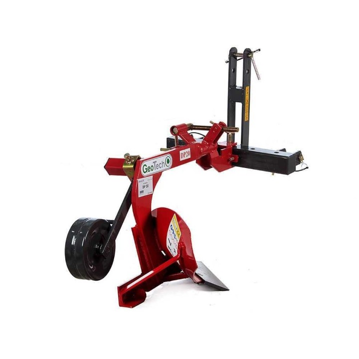 GeoTech DP20 yksiteräinen aura, kolmipistekiinnitys, 39,5 cm