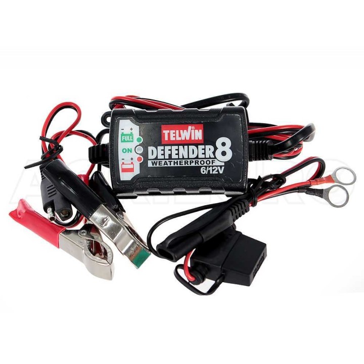 Telwin Defender 8 akkulaturi ja ylläpitolaturi, 6–12 V, 15 W