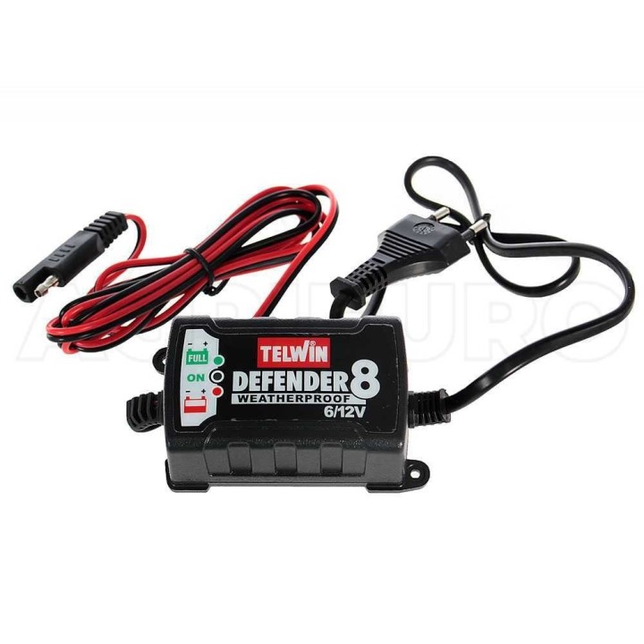 Telwin Defender 8 akkulaturi ja ylläpitolaturi, 6–12 V, 15 W