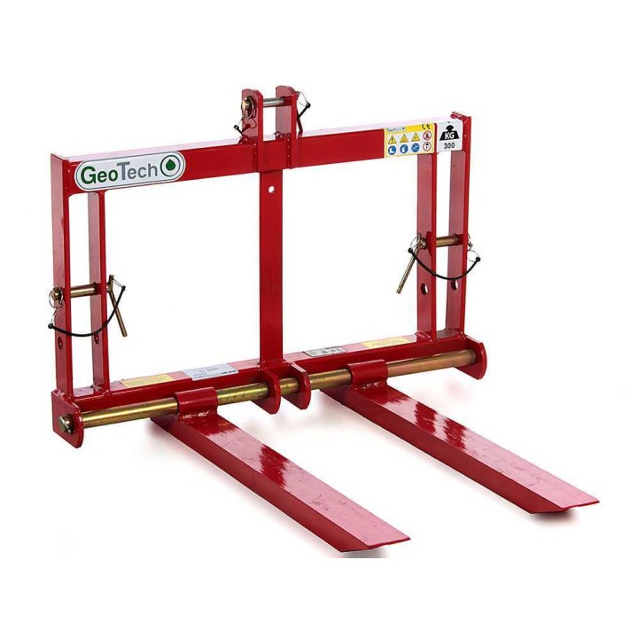 GeoTech D300 traktorin haarukat, 300 kg, kolmipistekiinnitys