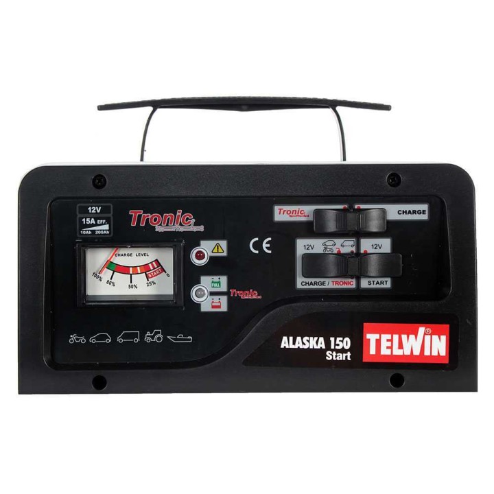 Telwin Alaska 150 Start akkulaturi, käynnistin ja ylläpitolaturi, 12 V, 10–200 Ah