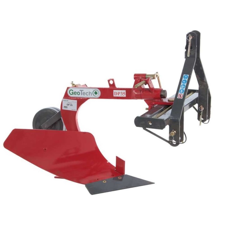 GeoTech DP35 yksisiipinen aura traktoriin, 43 cm, ruuvisäätö