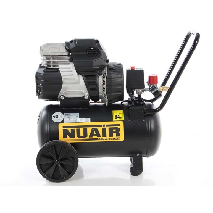Nuair Sil Air 244/24 hiljainen öljytön kompressori, 1,5 HP, 24 l, 8 bar