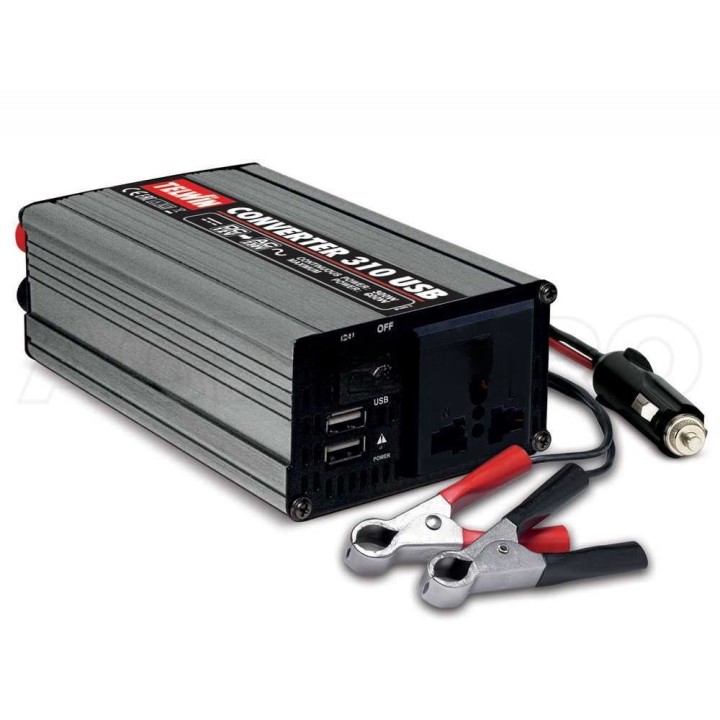 Telwin Converter 310 USB -invertteri, 300 W, 12 V / 230 V, 2 USB-porttia