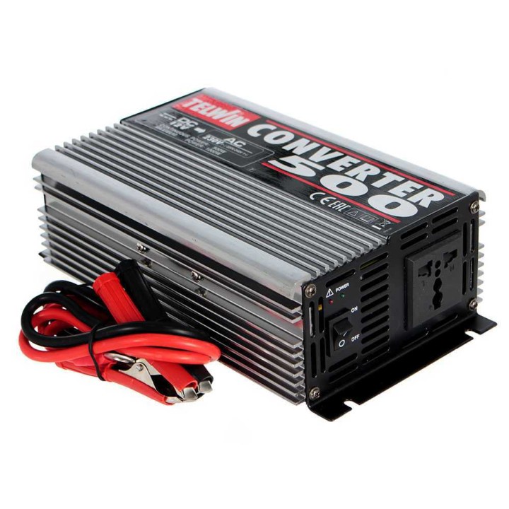 Telwin Converter 500 virtamuunnin, 500 W, 12 V DC – 230 V AC