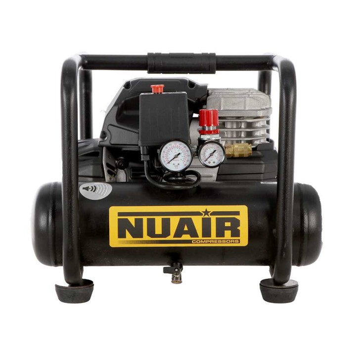 Nuair SIL 244/6 öljytön hiljainen kompressori, 1,5 HP, 6 l, 230 V