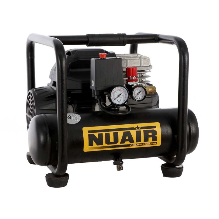 Nuair SIL 244/6 öljytön hiljainen kompressori, 1,5 HP, 6 l, 230 V
