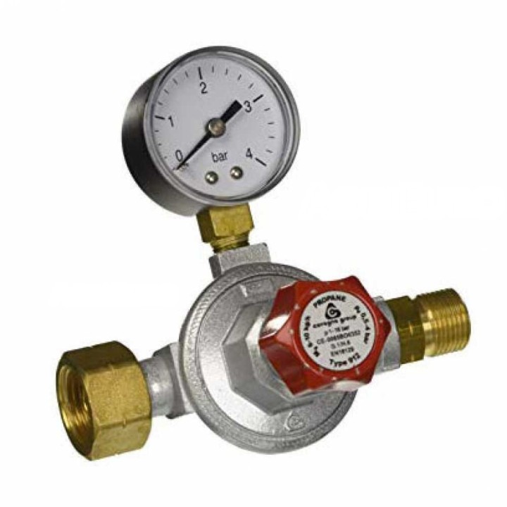 Kemper korkeapaineen paineenalennin painemittarilla 0 3 bar