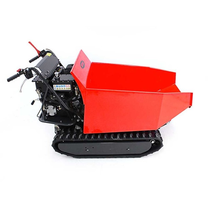 Ama TAG500TD telaketjumoottorikärry, hydraulinen dumper-lava, 500 kg