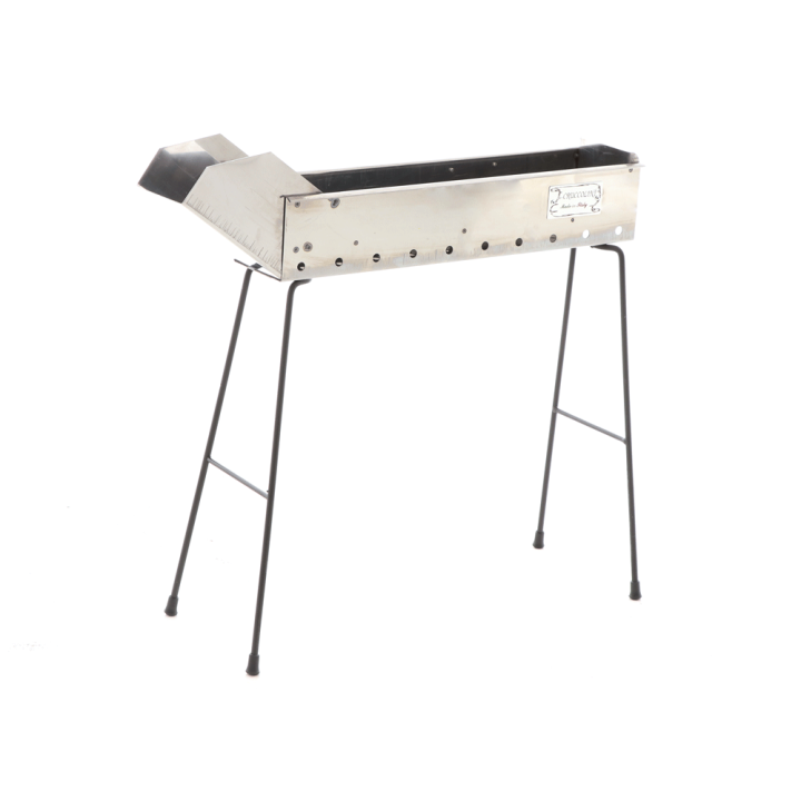 Cruccolini INOX 50 cm hiiligrilli arrosticini-vartaille, ruostumaton teräs
