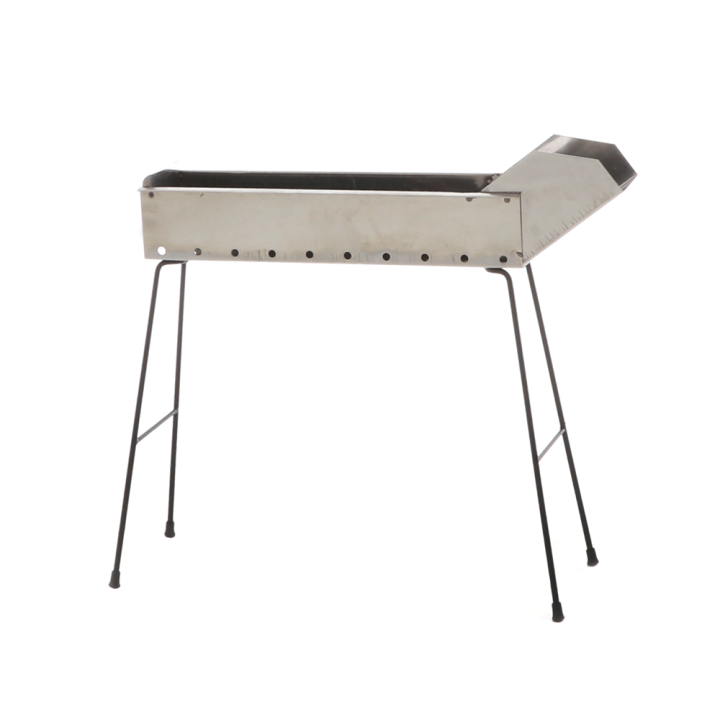 Cruccolini INOX 50 cm hiiligrilli arrosticini-vartaille, ruostumaton teräs
