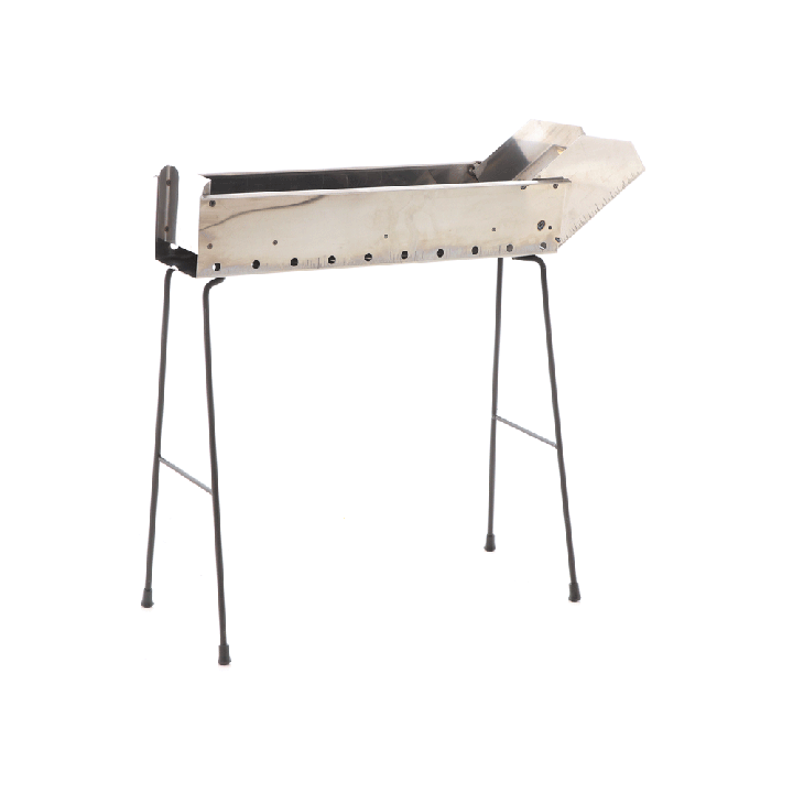 Cruccolini INOX 50 cm hiiligrilli arrosticini-vartaille, ruostumaton teräs