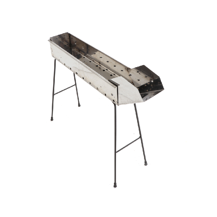 Cruccolini INOX 50 cm hiiligrilli arrosticini-vartaille, ruostumaton teräs