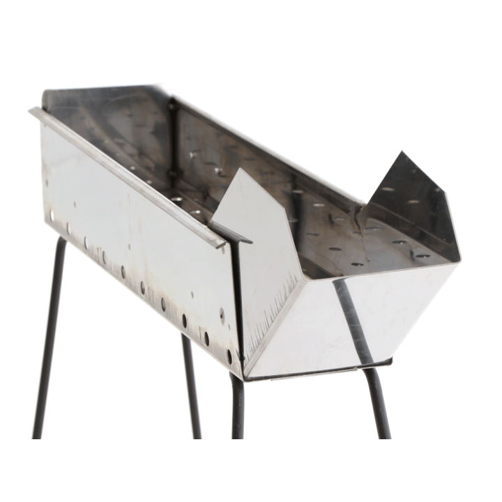 Cruccolini INOX 50 cm hiiligrilli arrosticini-vartaille, ruostumaton teräs