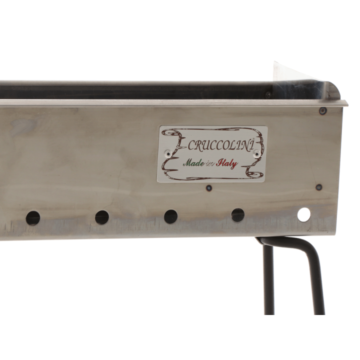Cruccolini INOX 50 cm hiiligrilli arrosticini-vartaille, ruostumaton teräs