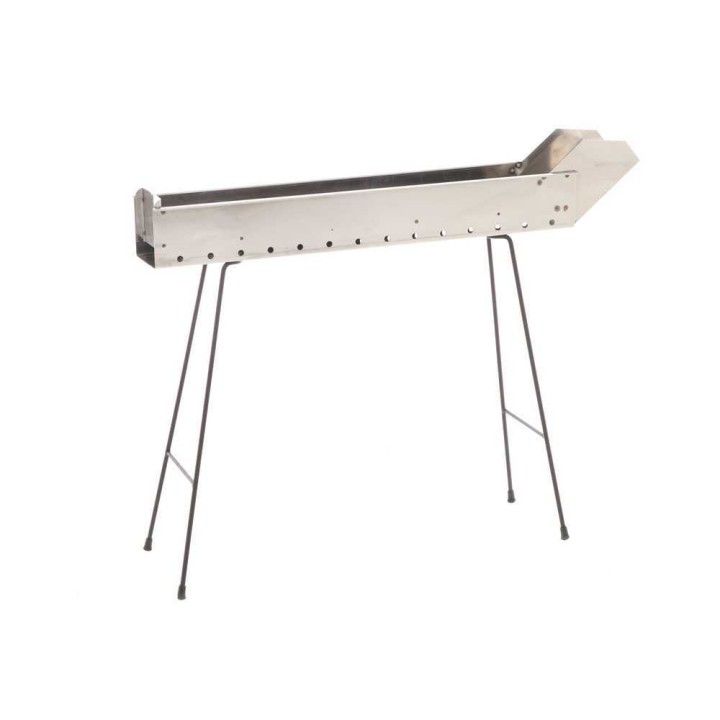 Cruccolini Inox 75 cm hiiligrilli arrosticini-vartaille, 70 × 10 cm, ruostumaton teräs