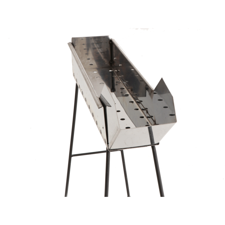 Cruccolini Inox 75 cm hiiligrilli arrosticini-vartaille, 70 × 10 cm, ruostumaton teräs