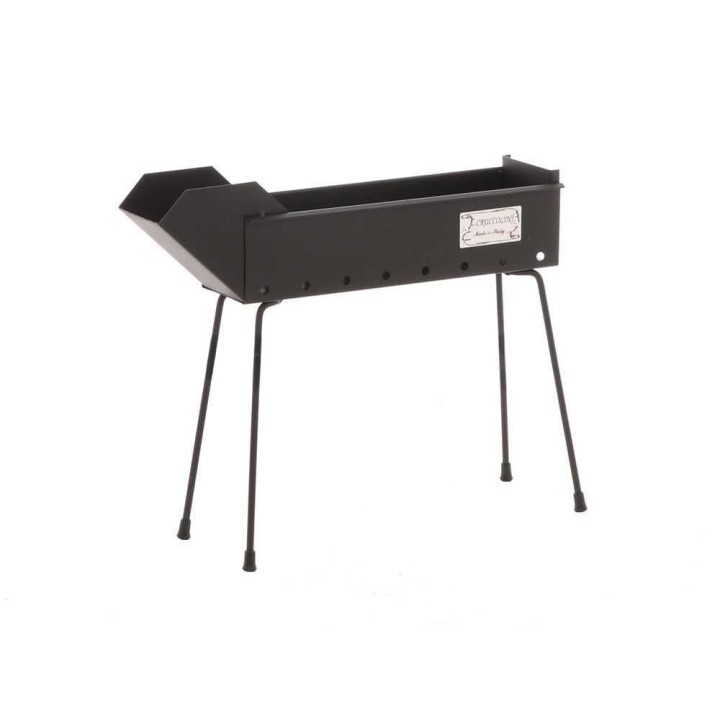 Cruccolini BA12 hiiligrilli arrosticini-vartaille, 40 cm, kokoontaitettavat jalat