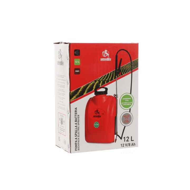 Ausonia 12 l akkukäyttöinen selkäruisku, 12 V, 8 Ah, 4 bar