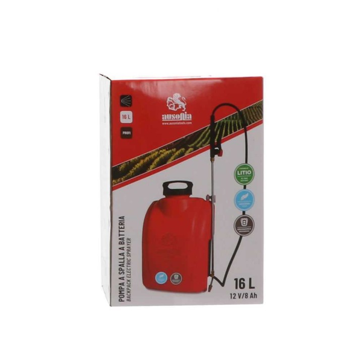 Ausonia reppuruisku, 16 l, litiumakku 12 V 8 Ah, 5 bar