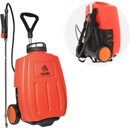 Ausonia 16 l akkukäyttöinen reppuruisku trolley kärry 12 V 10 Ah