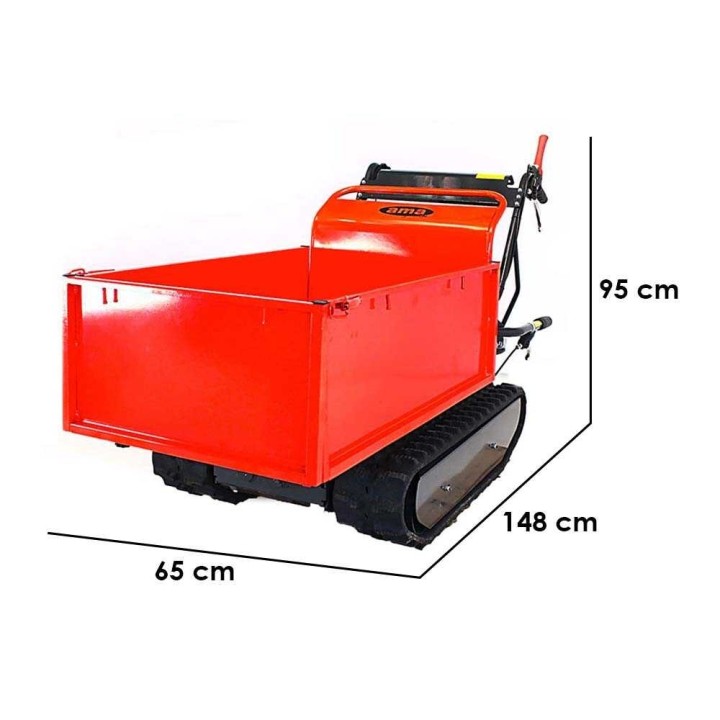 Ama TAG500T telaketjumotocarriole, 500 kg, jatkettava lava