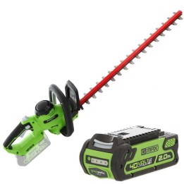 Greenworks G40HT akkukäyttöinen pensasleikkuri 40 V 61 cm akku ja laturi