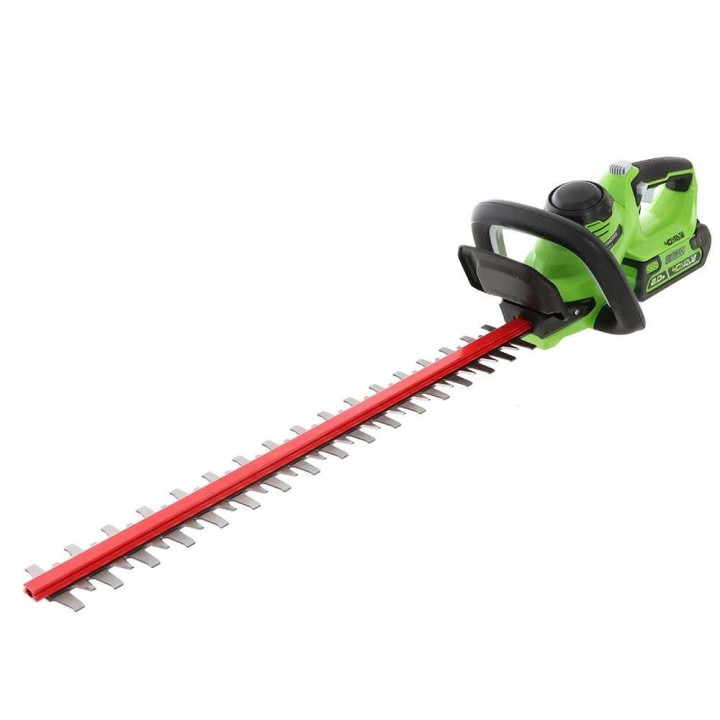 Greenworks G40HT akkukäyttöinen pensasleikkuri, 40 V, 61 cm, akku ja laturi