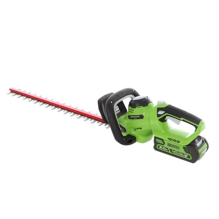 Greenworks G40HT akkukäyttöinen pensasleikkuri, 40 V, 61 cm, akku ja laturi