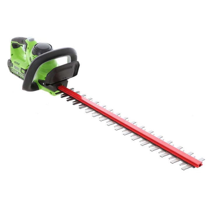 Greenworks G40HT akkukäyttöinen pensasleikkuri, 40 V, 61 cm, akku ja laturi