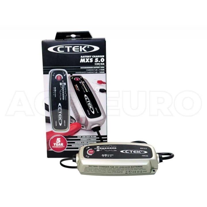 CTEK MXS 5.0 12 V akkulaturi ja ylläpitolaturi, 5 A, 8 vaihetta