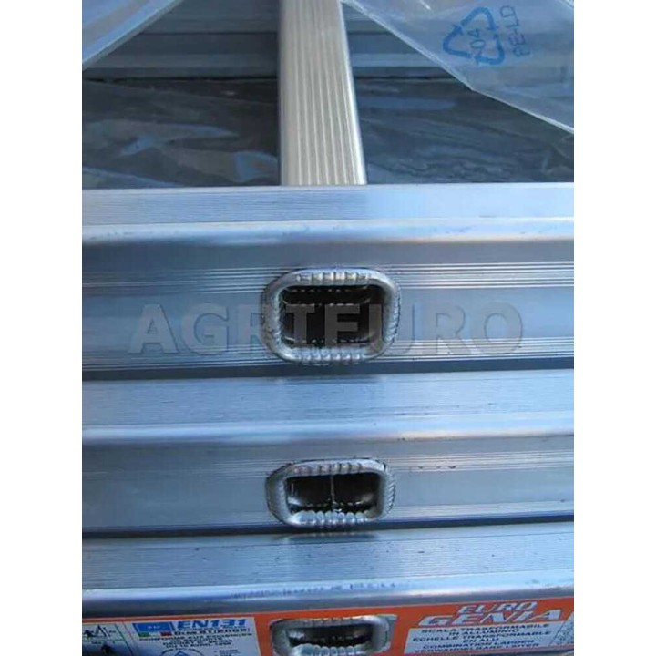 Facal Genia G300-3 teleskooppitikas, 3 × 9 askelmaa, 6,82 m, alumiini