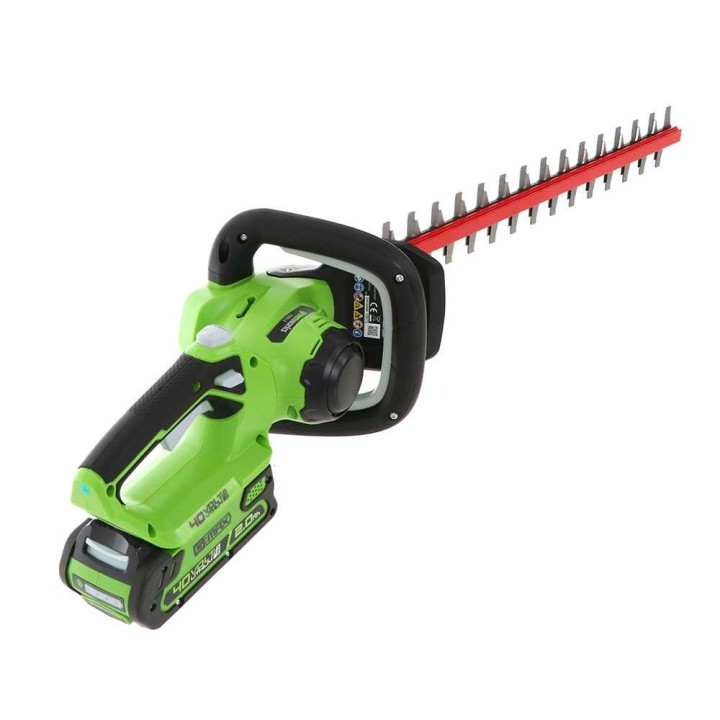 Greenworks G40HT akkukäyttöinen pensasleikkuri, 61 cm, 40 V, ilman akkua ja laturia