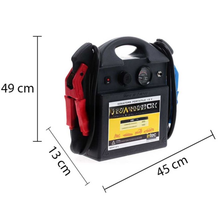 Intec BOM12-L käynnistysapu ajoneuvoille, 12 V, 1 650 A, LED-valo