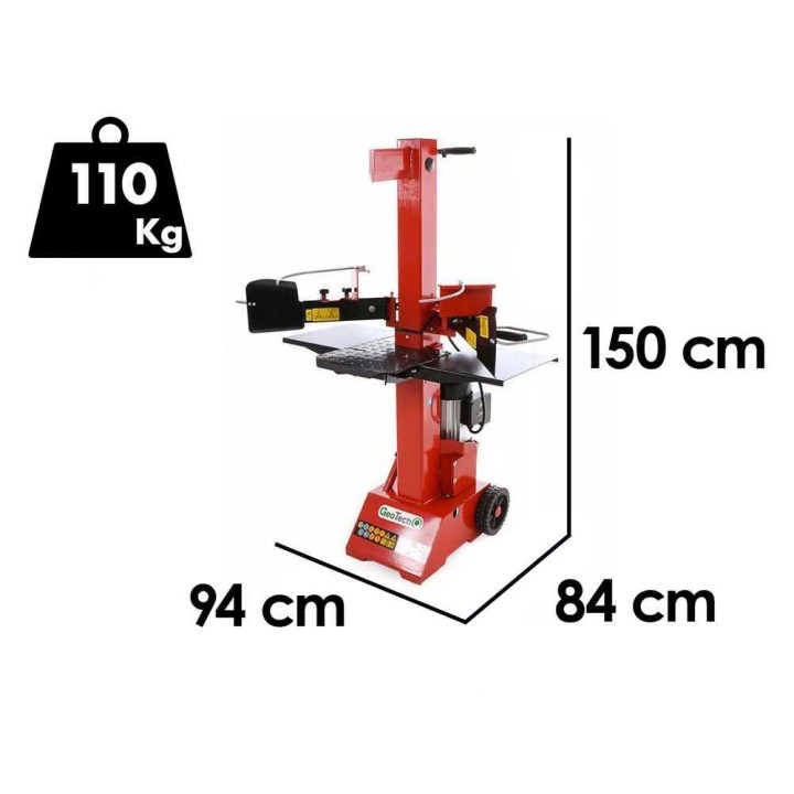 GeoTech SPVE 8-55 pystymallinen halkomakone, 8 t, 3 000 W, 230 V