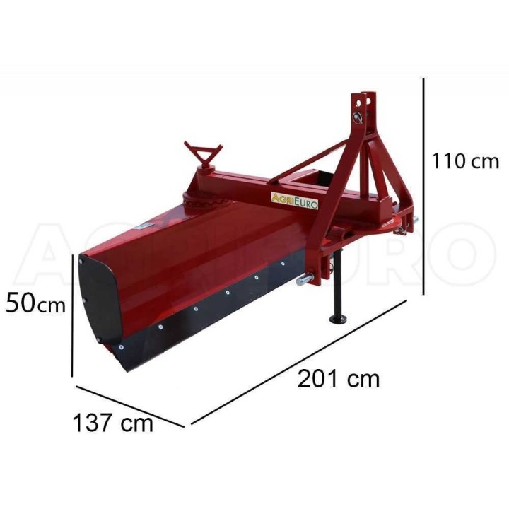 LLM200 traktoritasoitin, 200 cm, 360° kääntyvä terä