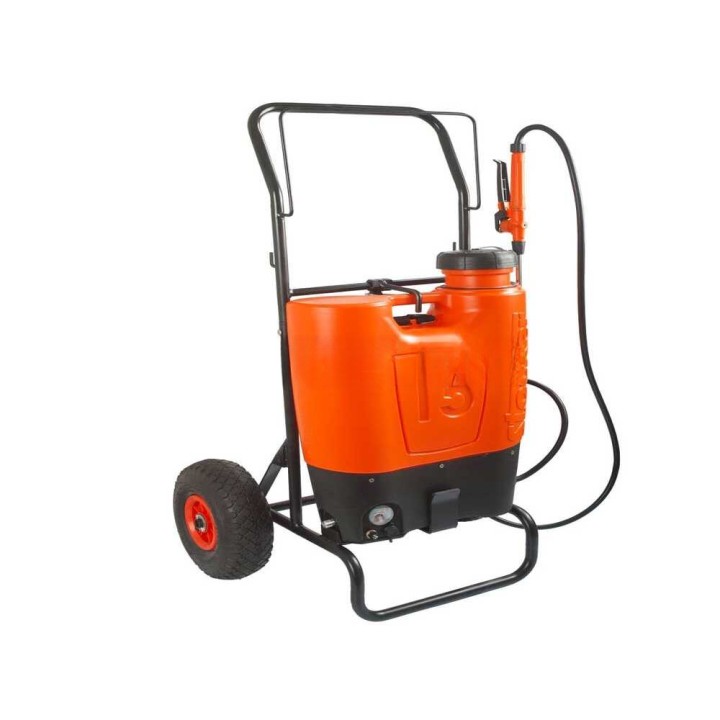 Stocker 1247 akkukäyttöinen selkäruisku trolley-kärryllä, 15 l, 12 V, 10 Ah