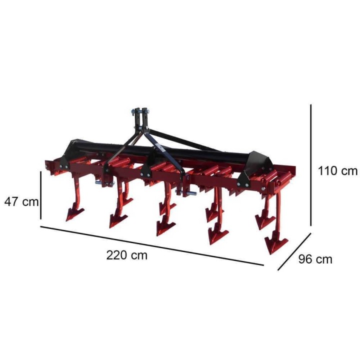 CMR9 jousipiikkiäes traktoriin, 225 cm, 9 vannasta
