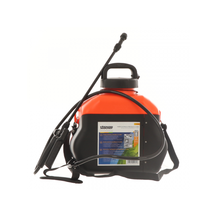 Stocker 230 akkukäyttöinen reppuruisku, 5 l, 12 V, 2,5 Ah, litiumakku