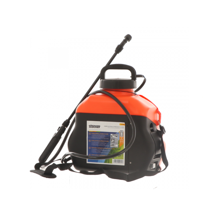Stocker 230 akkukäyttöinen reppuruisku, 5 l, 12 V, 2,5 Ah, litiumakku