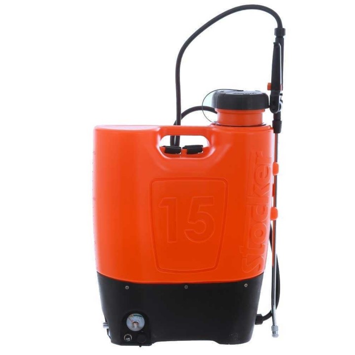 Stocker 247 akkukäyttöinen reppuruisku, 15 l, 5 bar, 12 V 10 Ah