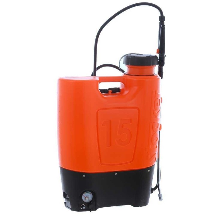 Stocker 247 akkukäyttöinen reppuruisku, 15 l, 5 bar, 12 V 10 Ah