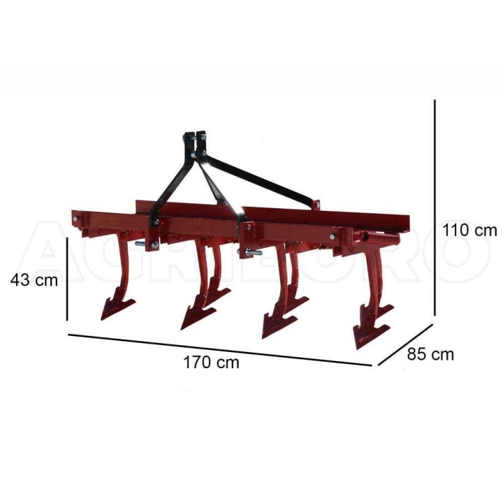CML7 kevyt jousipiikkiäes traktoriin, 170 cm, 7 piikkiä